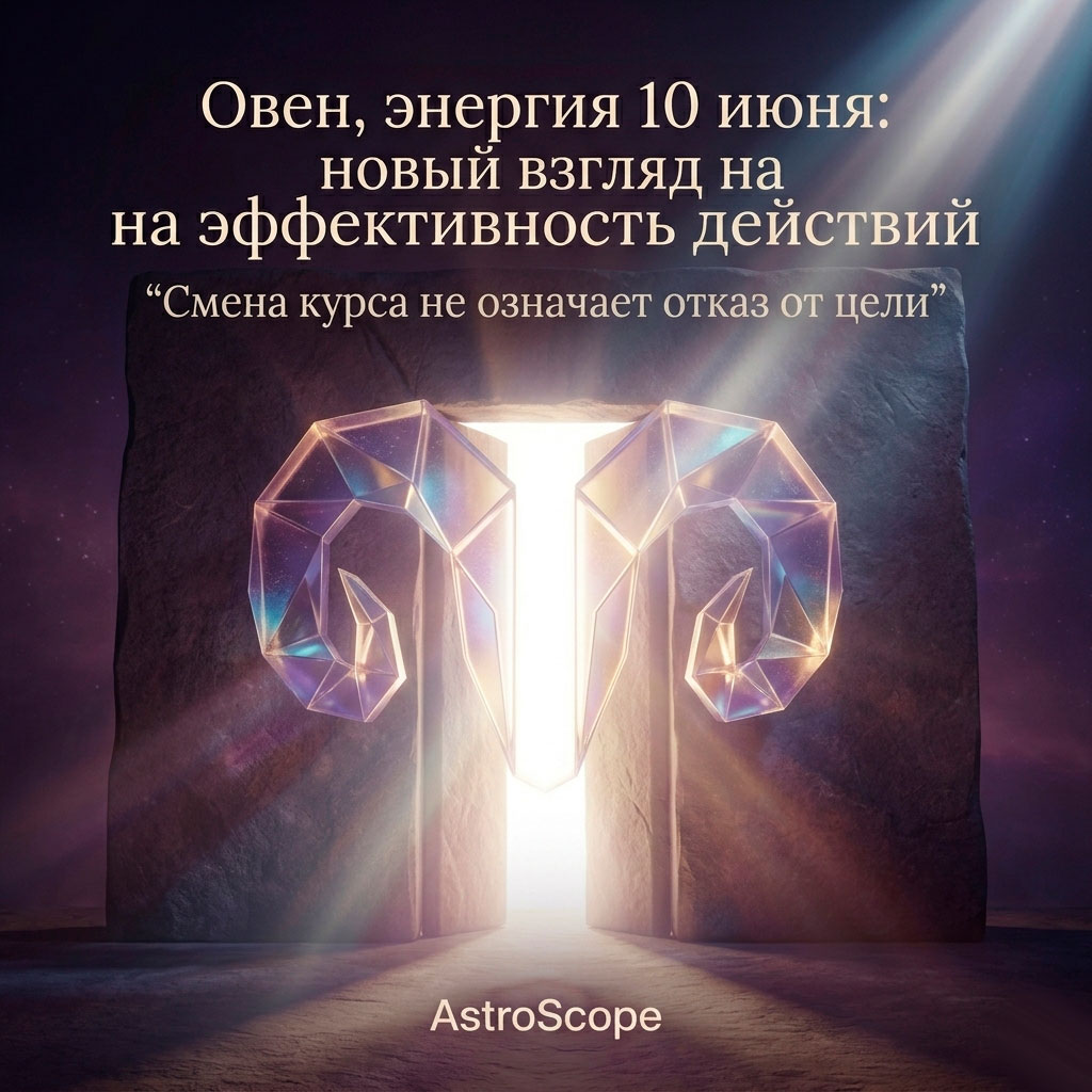 ♈ Овен, энергия 10 июня: новый взгляд на эффективность действий