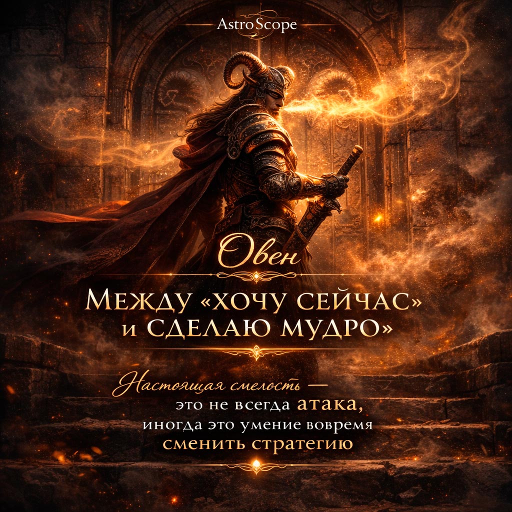 ♈ Овен · 27 февраля · Между «хочу сейчас» и «сделаю мудро»