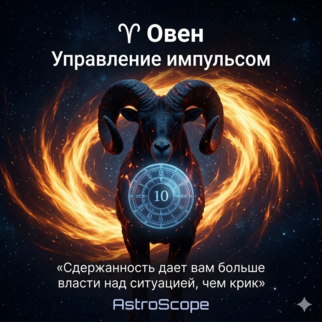 Гороскоп Овен на 9 марта: Управление импульсом | AstroScope