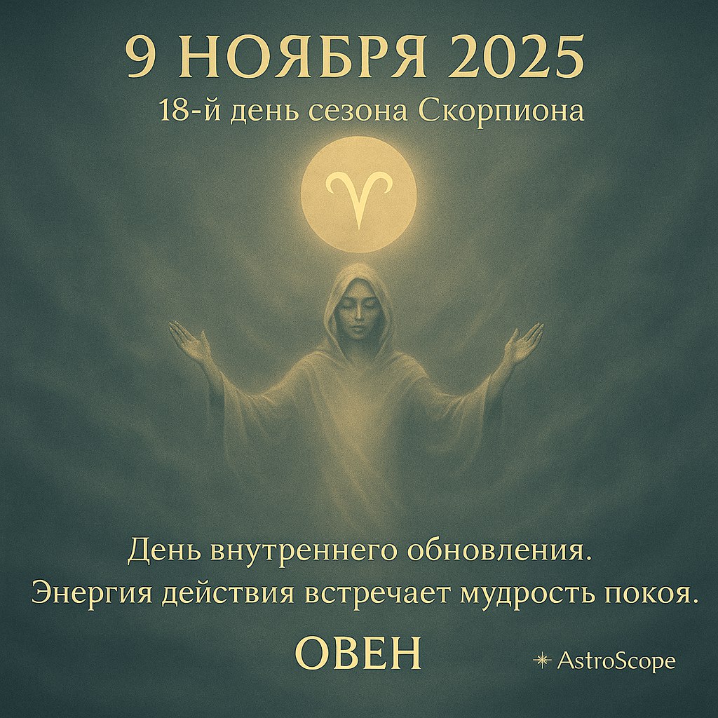 Овен 9 ноября 2025 — день пробуждения и внутреннего обновления