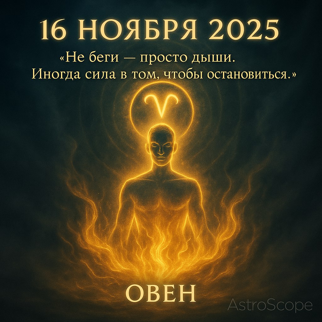 Овен 16 ноября 2025 — день внутренней паузы и силы дыхания