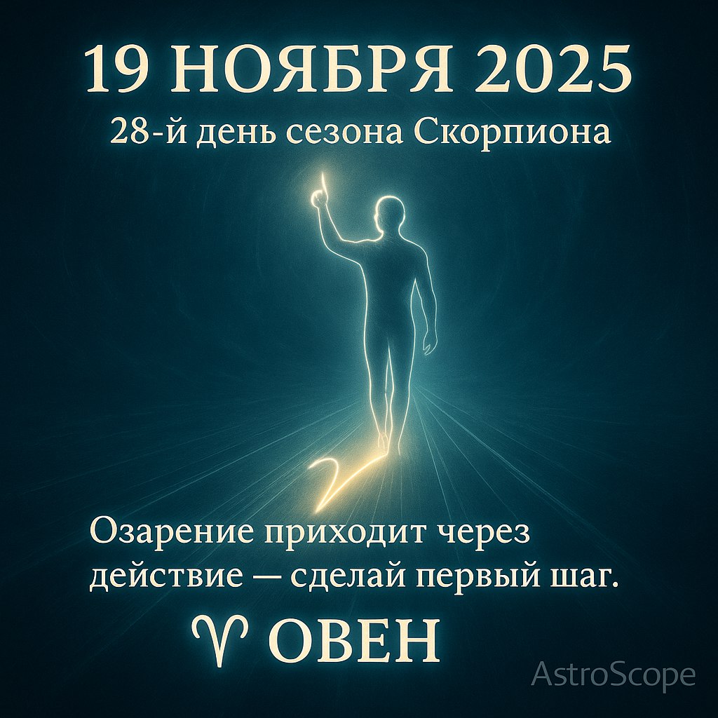 ♈ Овен 19 ноября 2025 — День внутреннего импульса