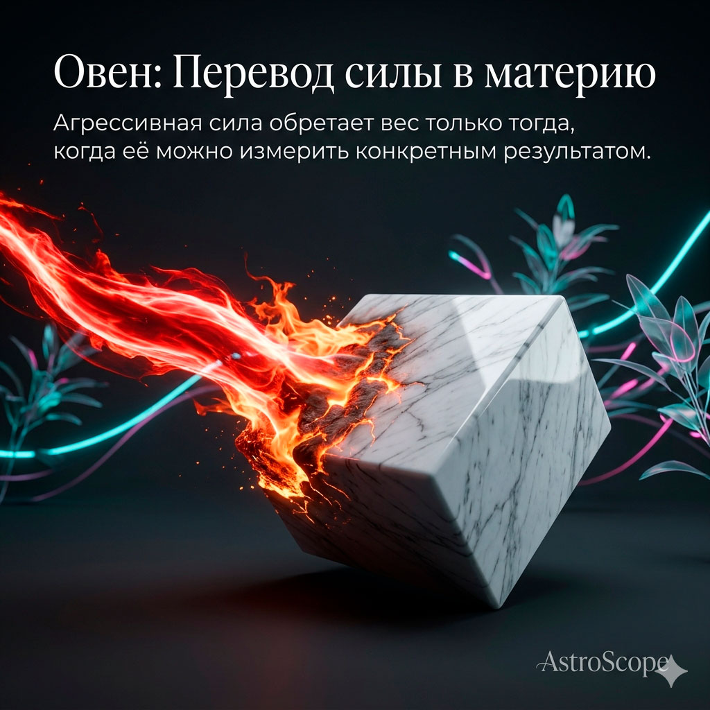 ♈ Овен, энергия 20 апреля: Перевод силы в материю