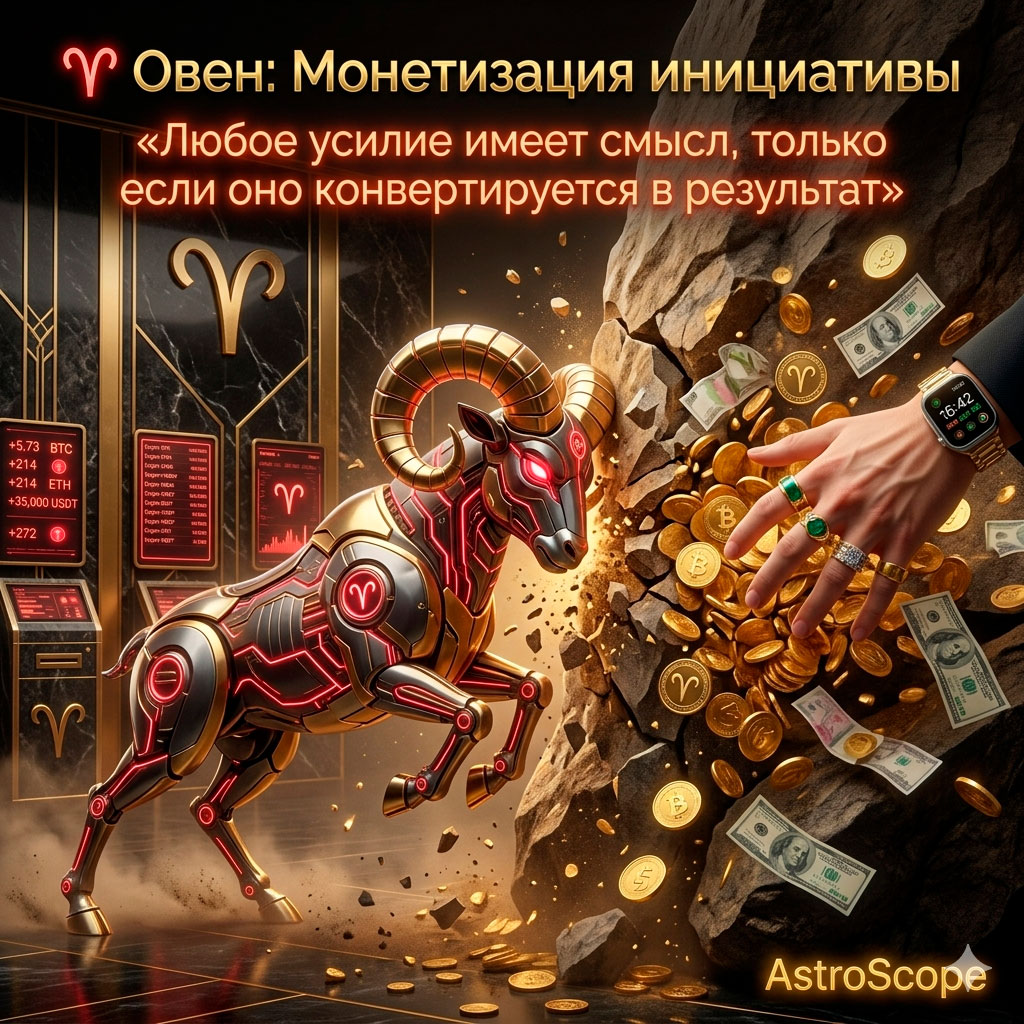♈ Овен, энергия 24 апреля: Монетизация инициативы