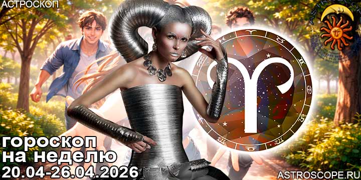 Овен и ваш гороскоп на неделю по аспектам периода с 20 апреля по 26 апреля 2026