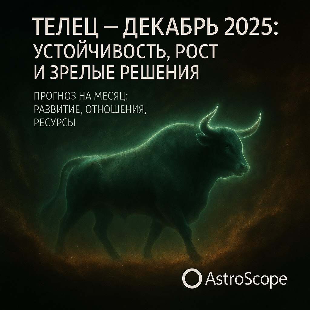 Тельцы, декабрь 2025 принесёт вам то, чего вы давно ждали — но заметят это не все