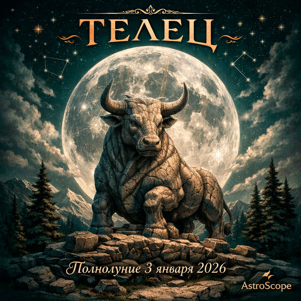 ♉ ТЕЛЕЦ Полнолуние 3 января 2026: пересмотр ценностей и новая внутренняя опора