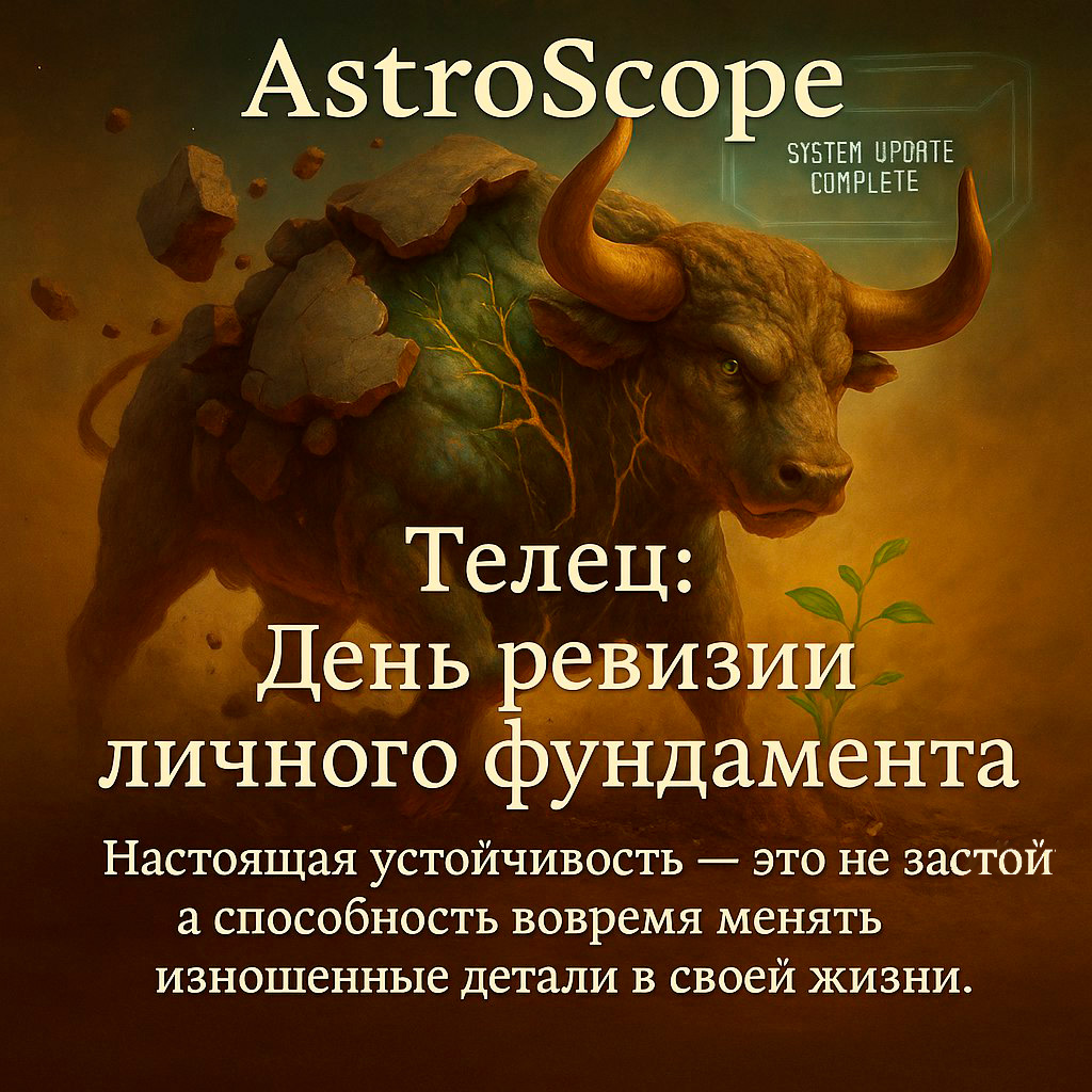 Фигура быка сбрасывает старую каменную броню, под которой сияет новая жизнь — AstroScope