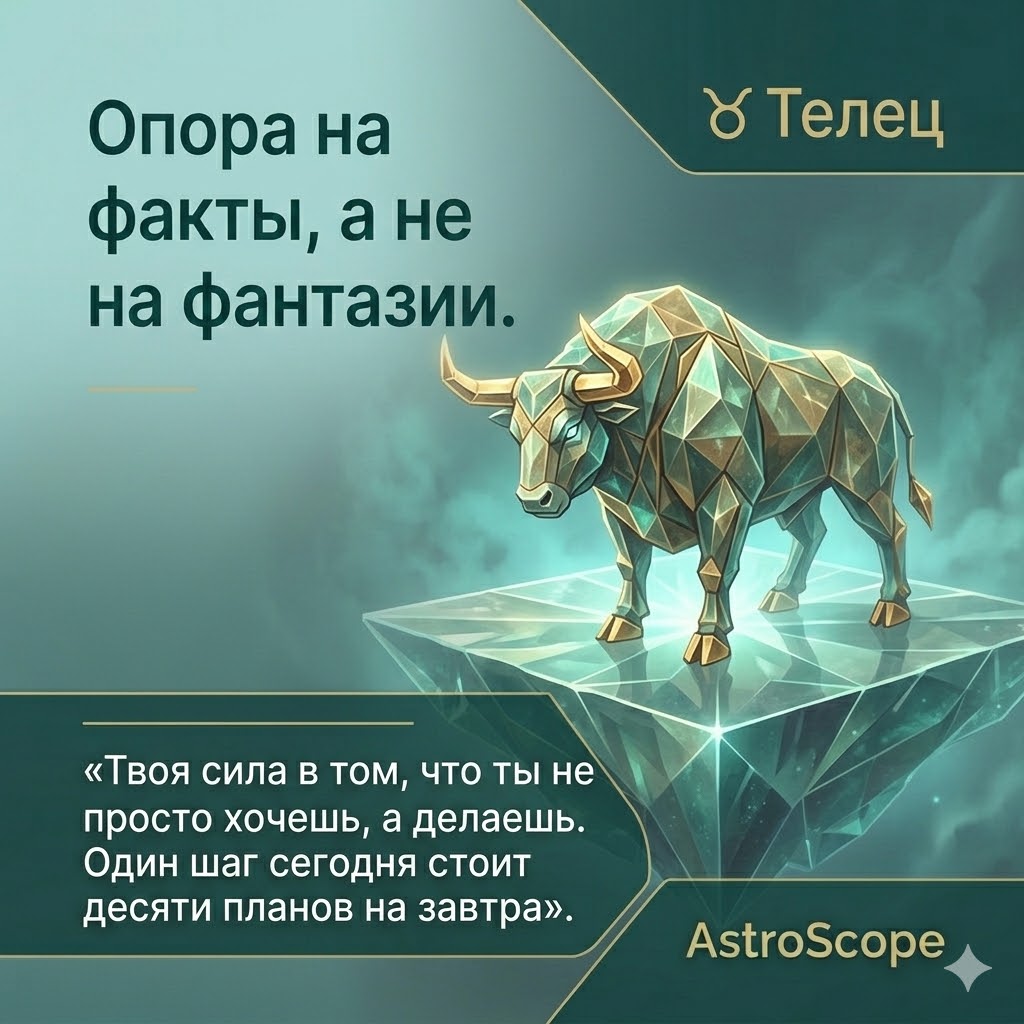 Энергетический прогноз для Тельца на 7 марта: День «крепкой почвы» и уверенных шагов