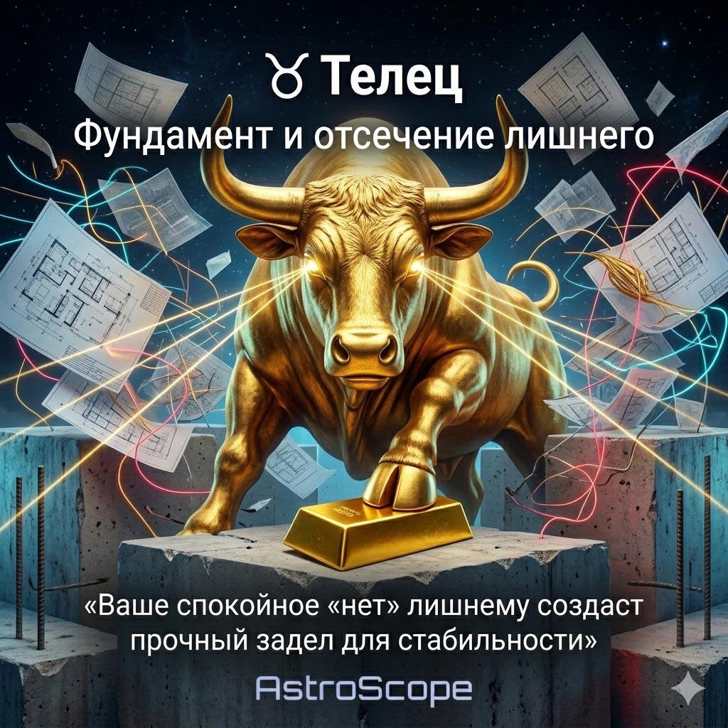 Гороскоп Телец на 9 марта: Фундамент и отсечение лишнего