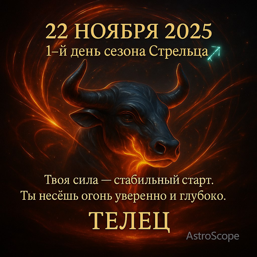 ♉️ Телец 22 ноября 2025 — уверенность в каждом шаге