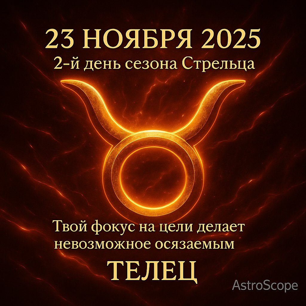 Телец 23 ноября 2025: невозможное рядом, если ты знаешь, куда идти
