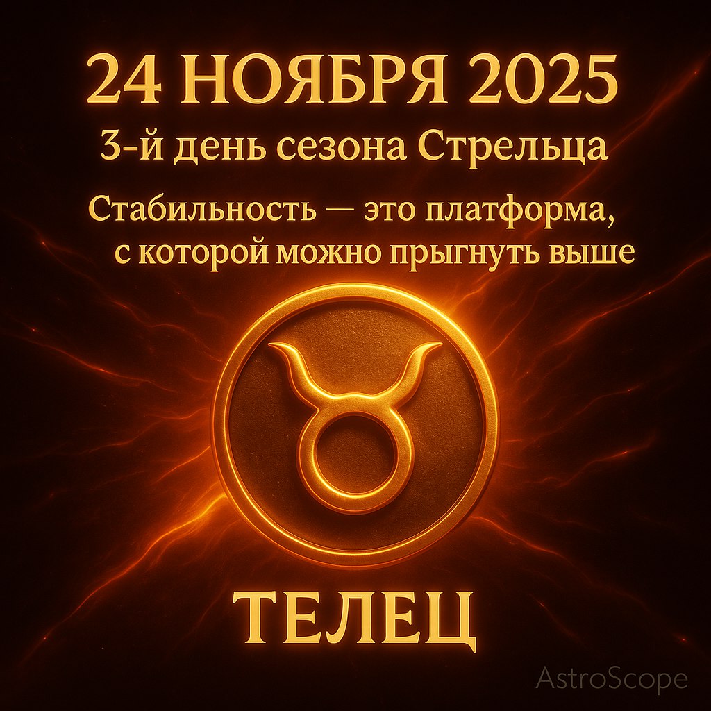 ♉ Телец 24 ноября 2025 — время уверенно опереться на свои силы