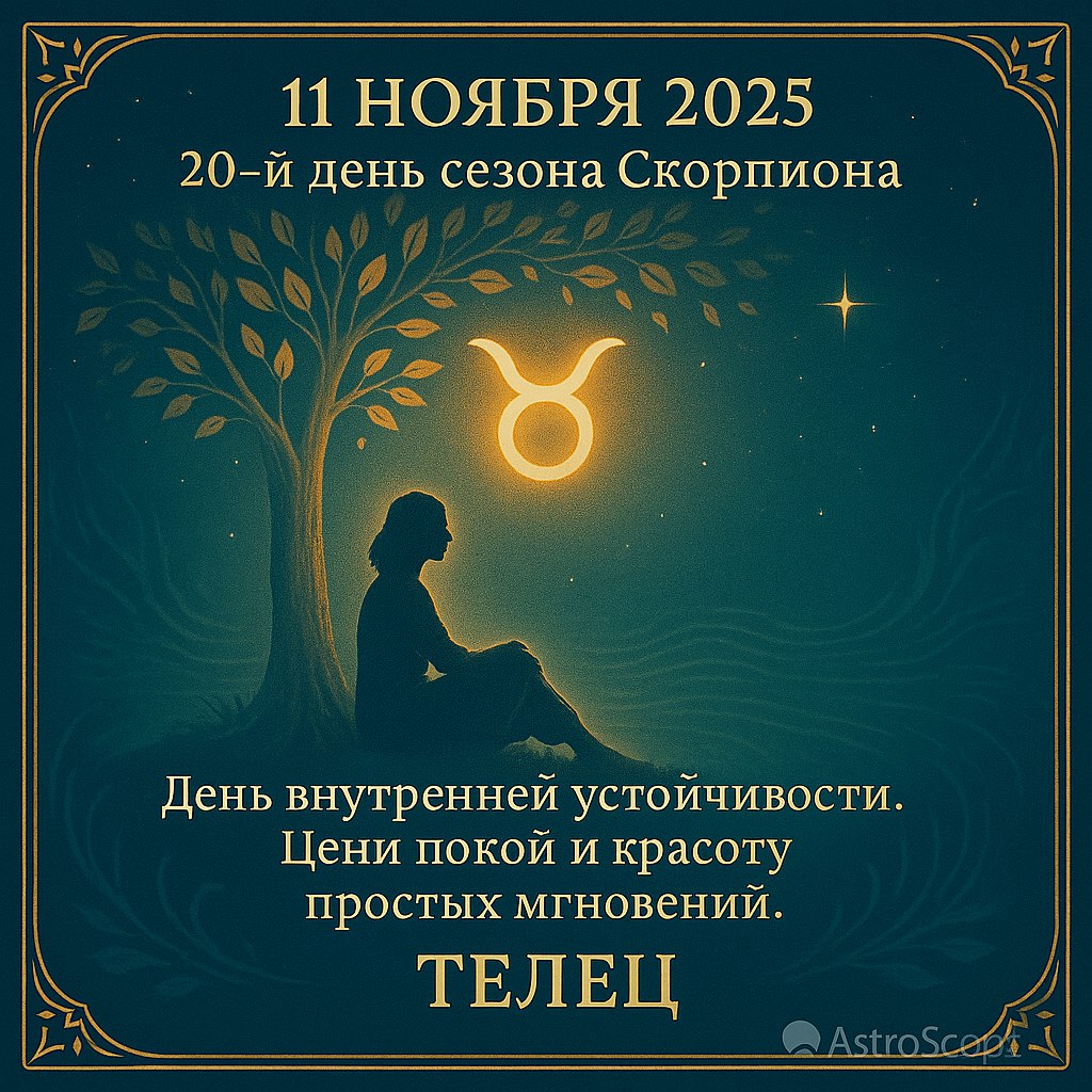 ♉ Телец 11 ноября 2025 — день покоя и внутренней гармонии