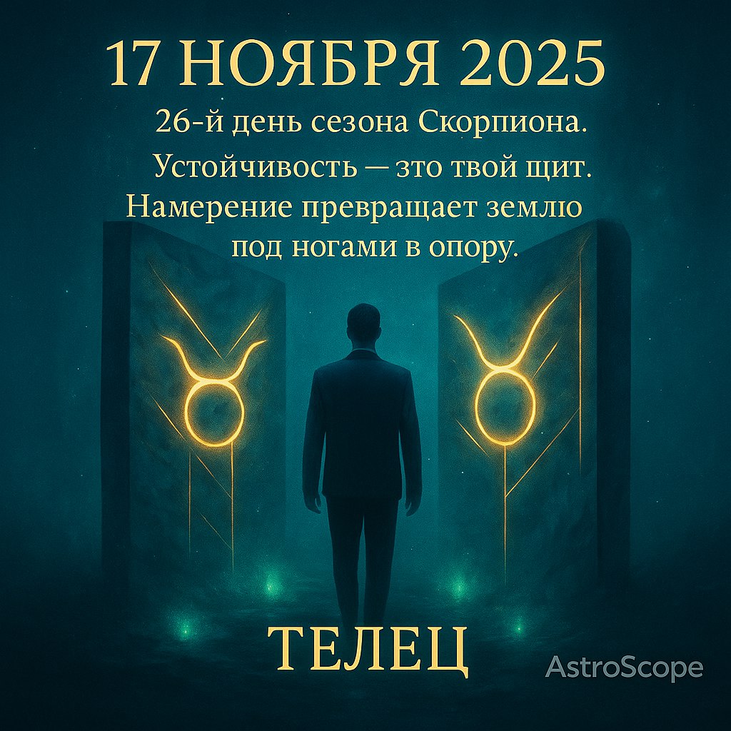 ♉ Телец 17 ноября 2025 — день внутренней устойчивости
