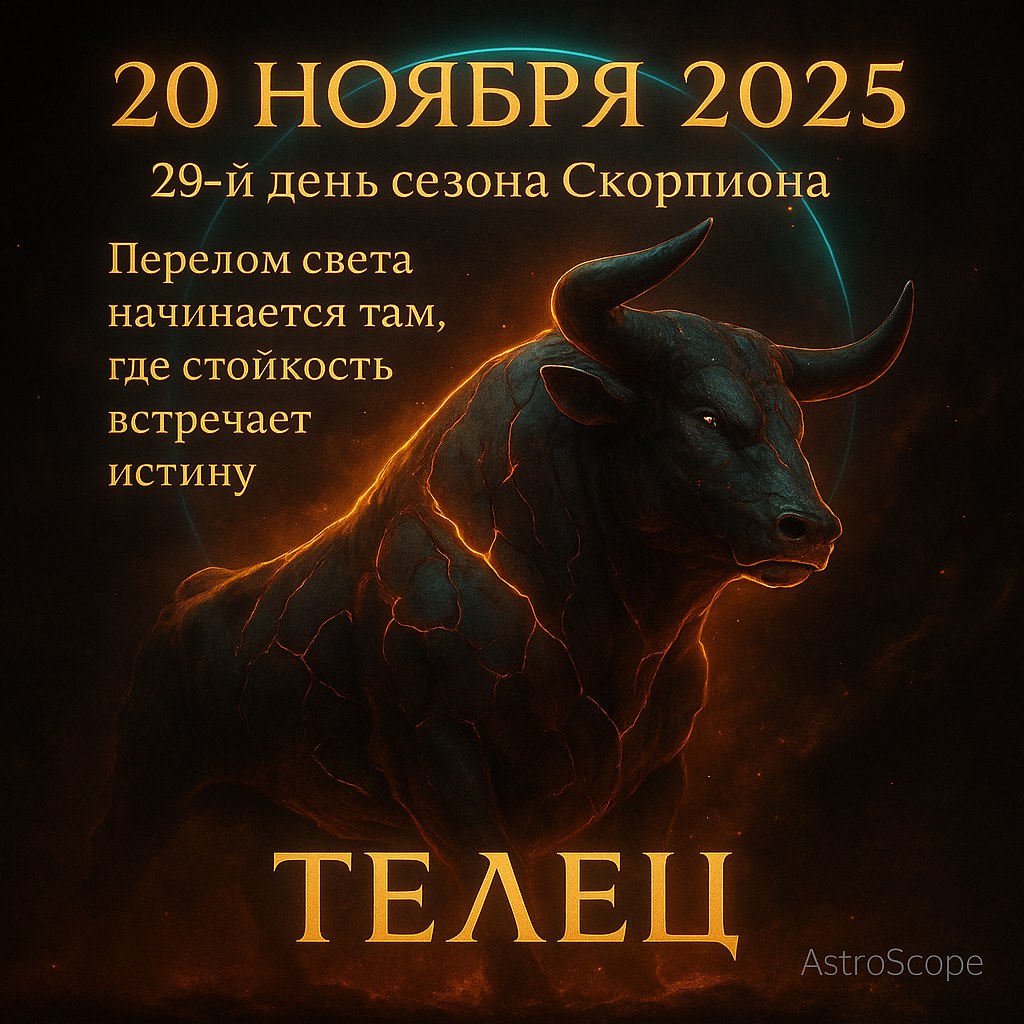 ♉ Телец 20 ноября 2025 — точка внутреннего равновесия