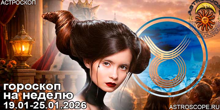 Телец и ваш гороскоп на неделю по аспектам периода с 19 января по 25 января 2026