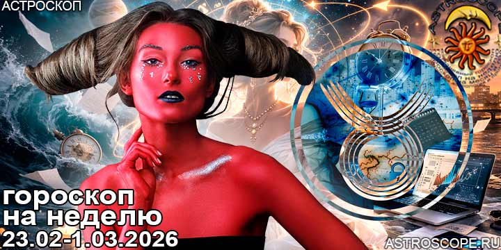 Телец и ваш гороскоп на неделю по аспектам периода с 23 февраля по 1 марта 2026