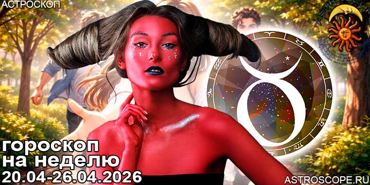 Телец и ваш гороскоп на неделю по аспектам периода с 20 апреля по 26 апреля 2026