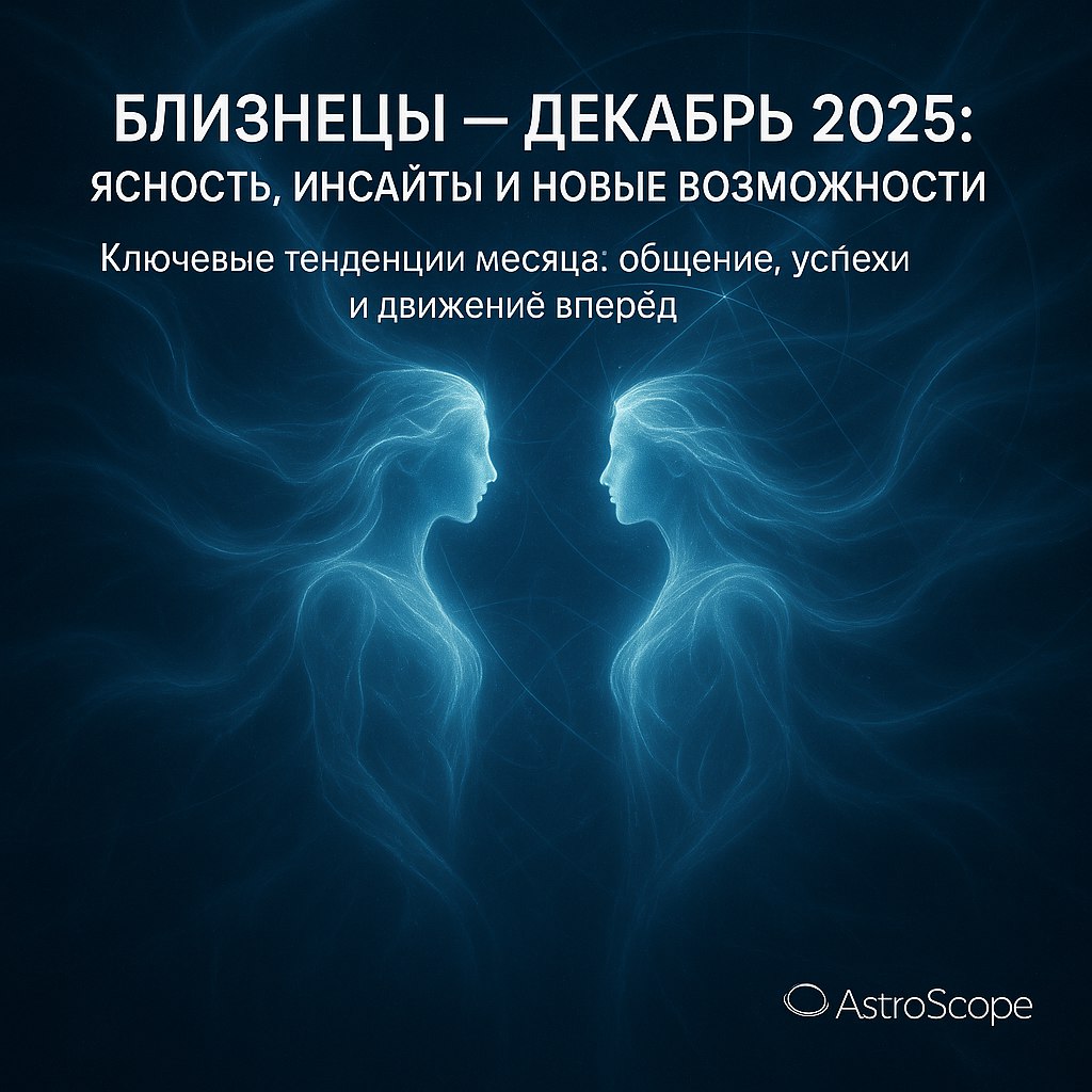Близнецы, декабрь 2025 раскроет перед вами путь, о котором вы даже не подозревали