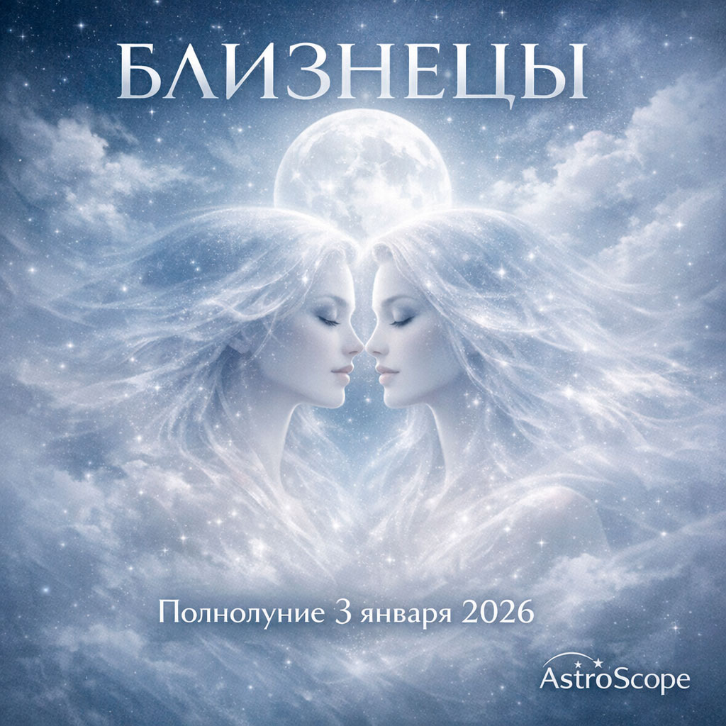 ♊ БЛИЗНЕЦЫ Полнолуние 3 января 2026: тишина мыслей и ясность истины