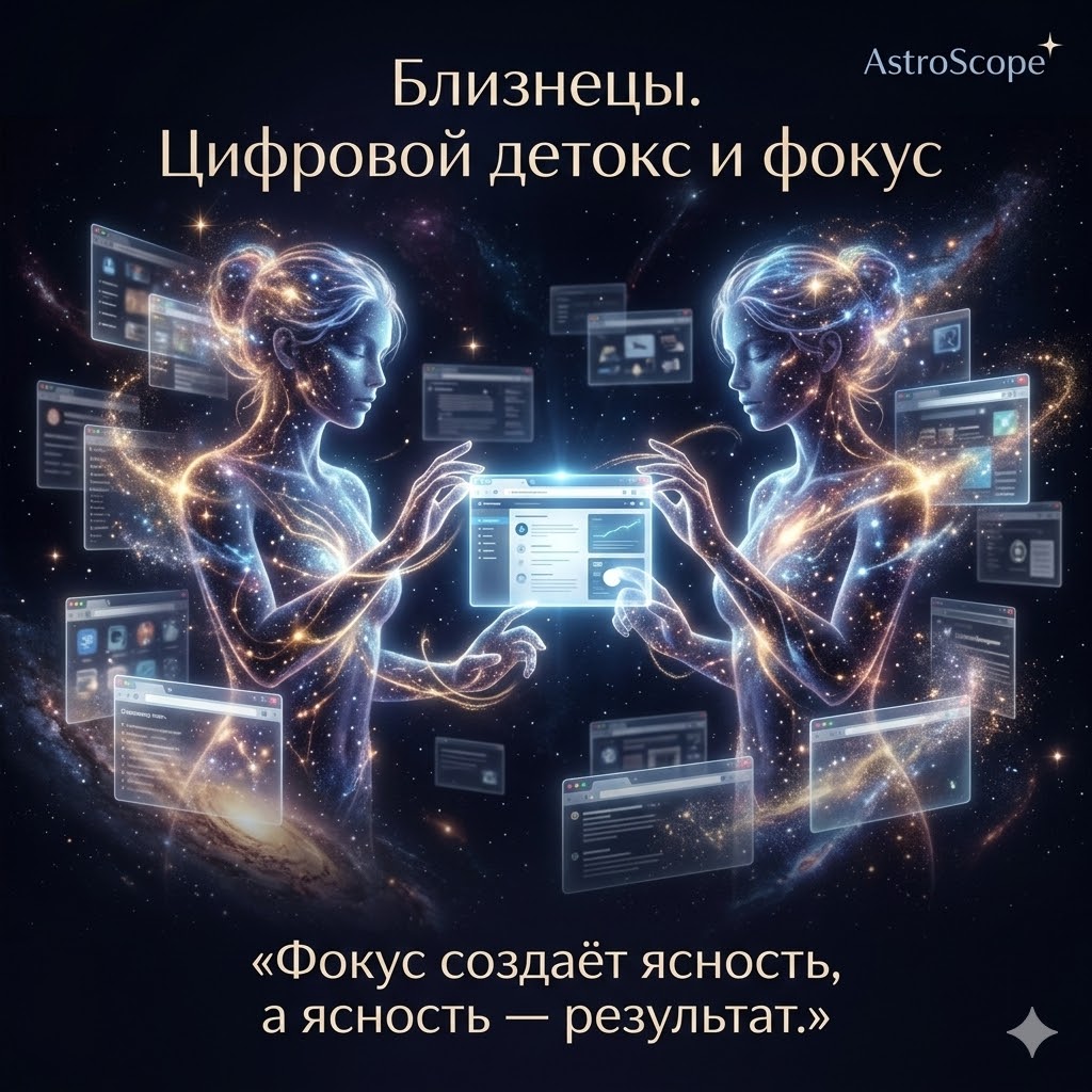 Близнецы 4 марта: Как закрыть «лишние вкладки» в голове и достичь цели