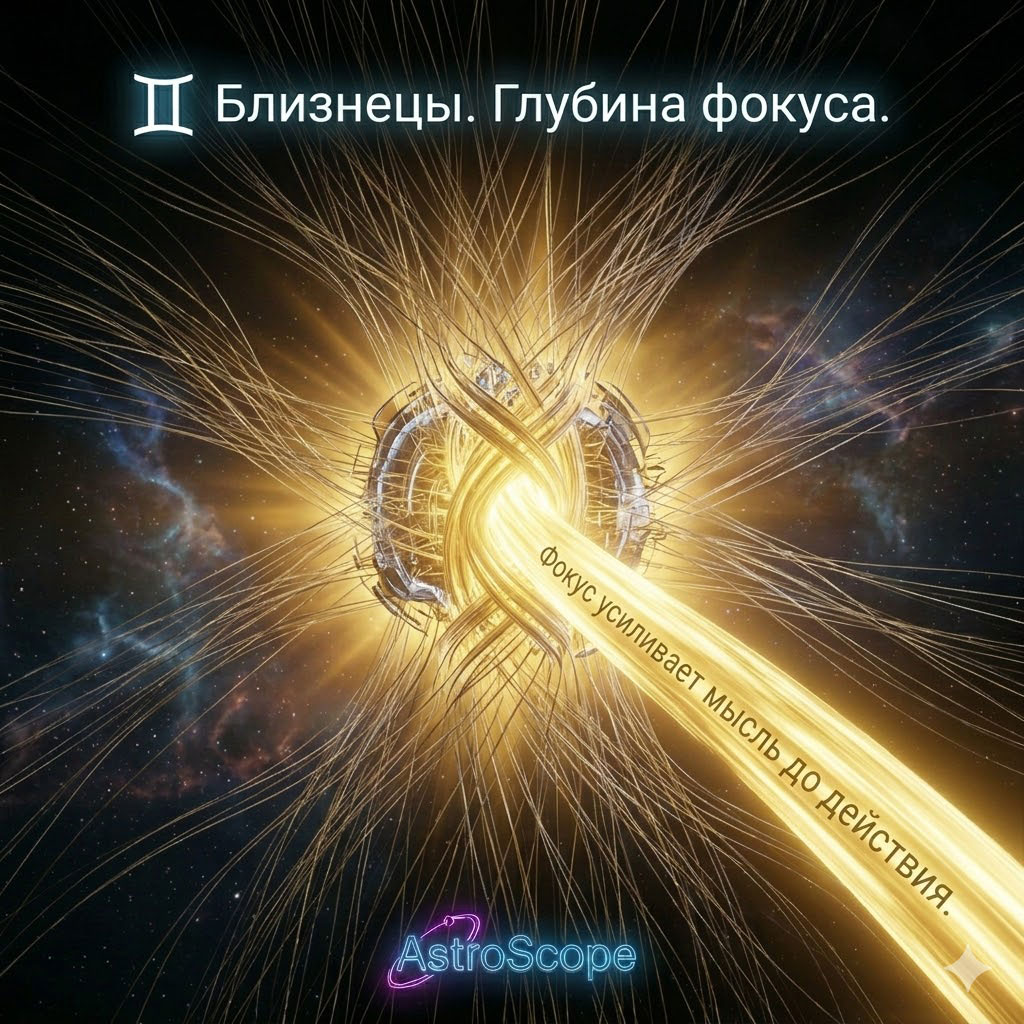 Гороскоп Близнецы · 5 марта · Фокус усиливает мысль до действия