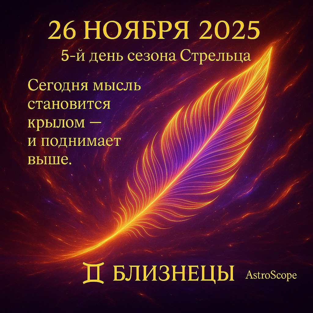 ♊ Близнецы 26 ноября 2025 — День полёта мысли