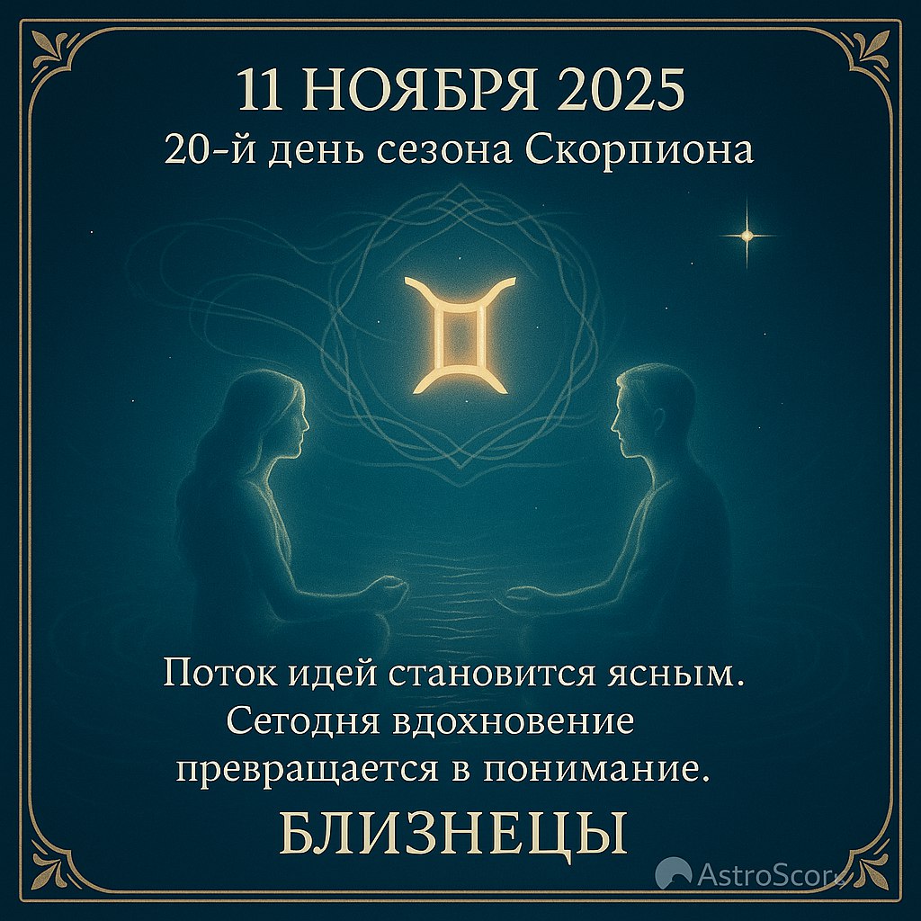 ♊ Близнецы 11 ноября 2025 — день ясных мыслей и новых инсайтов