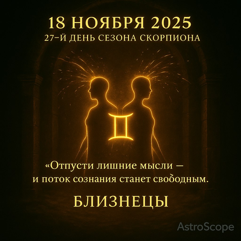 ♊ Близнецы 18 ноября 2025 — День освобождения сознания
