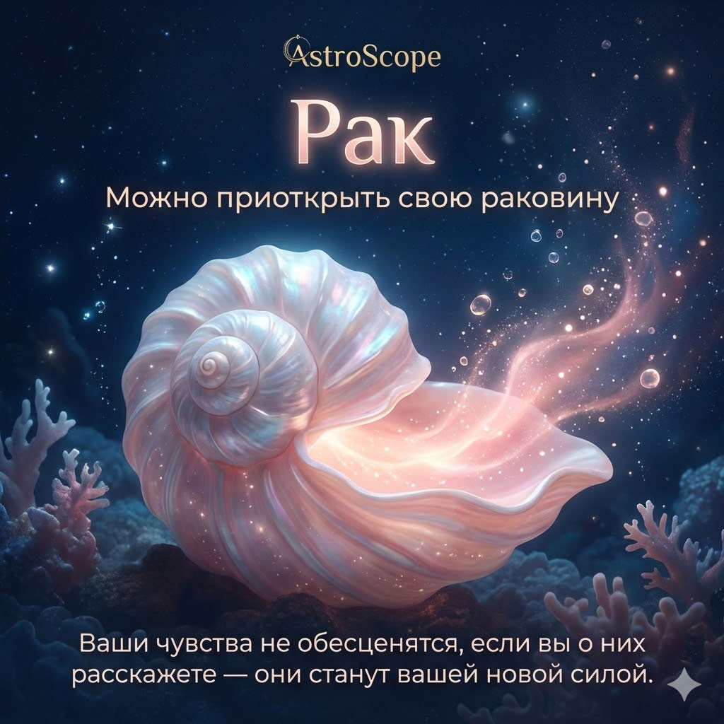 ♋ Рак 10 февраля: день, когда можно приоткрыть свою «раковину»