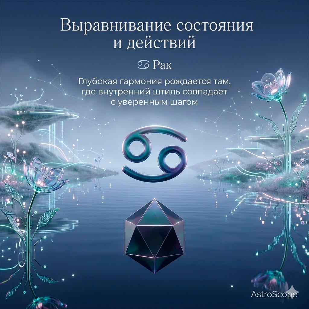 ♋ Рак, 16 апреля: Выравнивание состояния и действий
