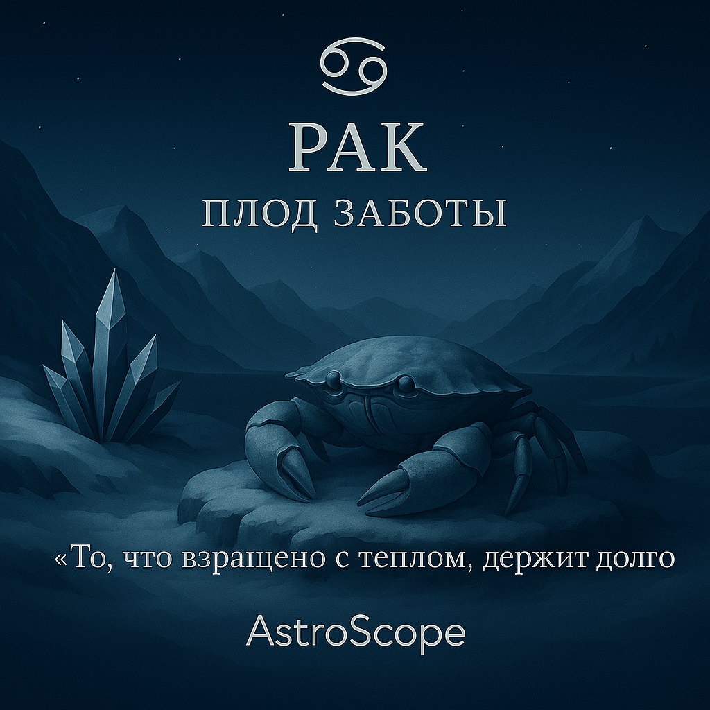 ♋ Рак – Плоды заботы