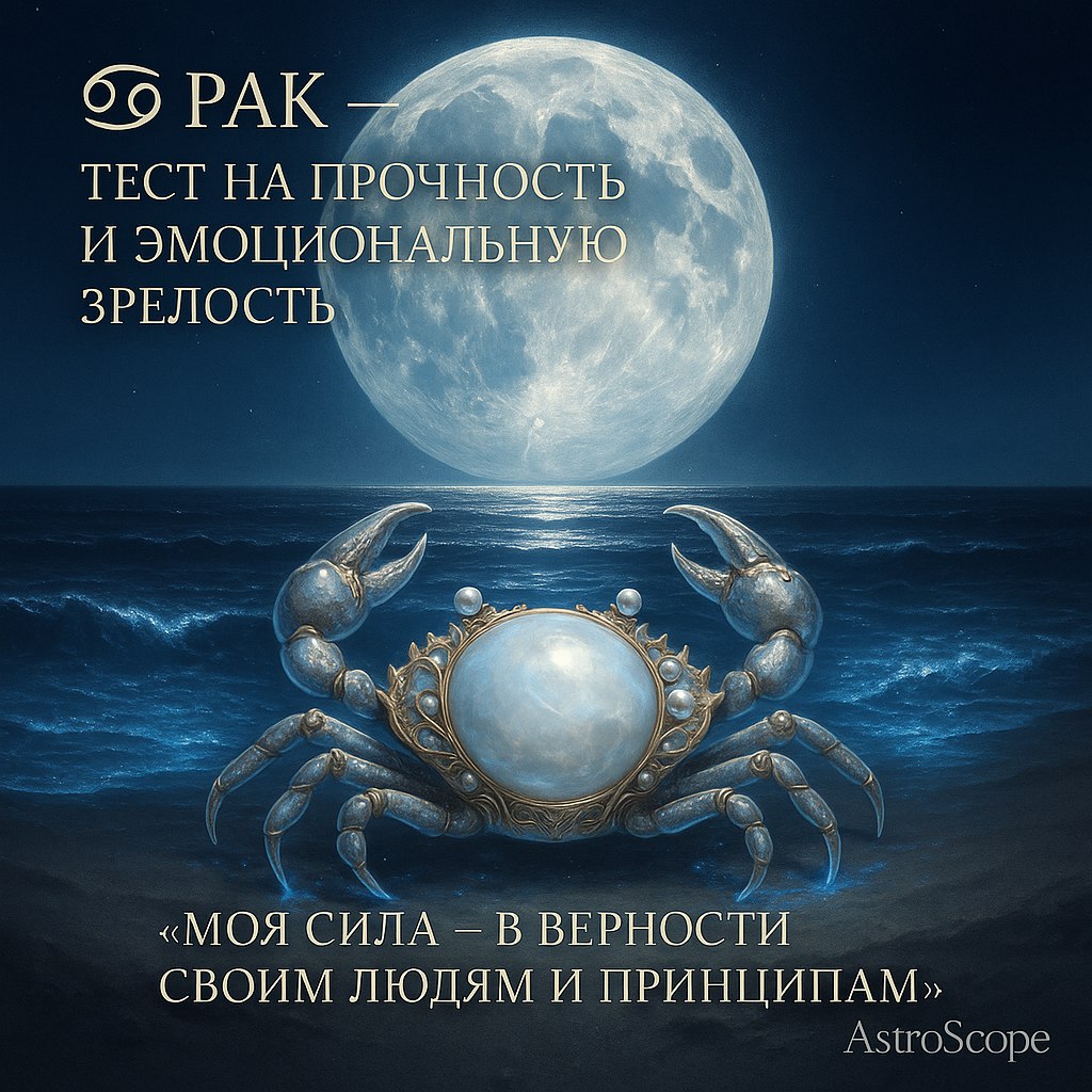 ♋️ Рак — Тест на прочность и эмоциональную зрелость