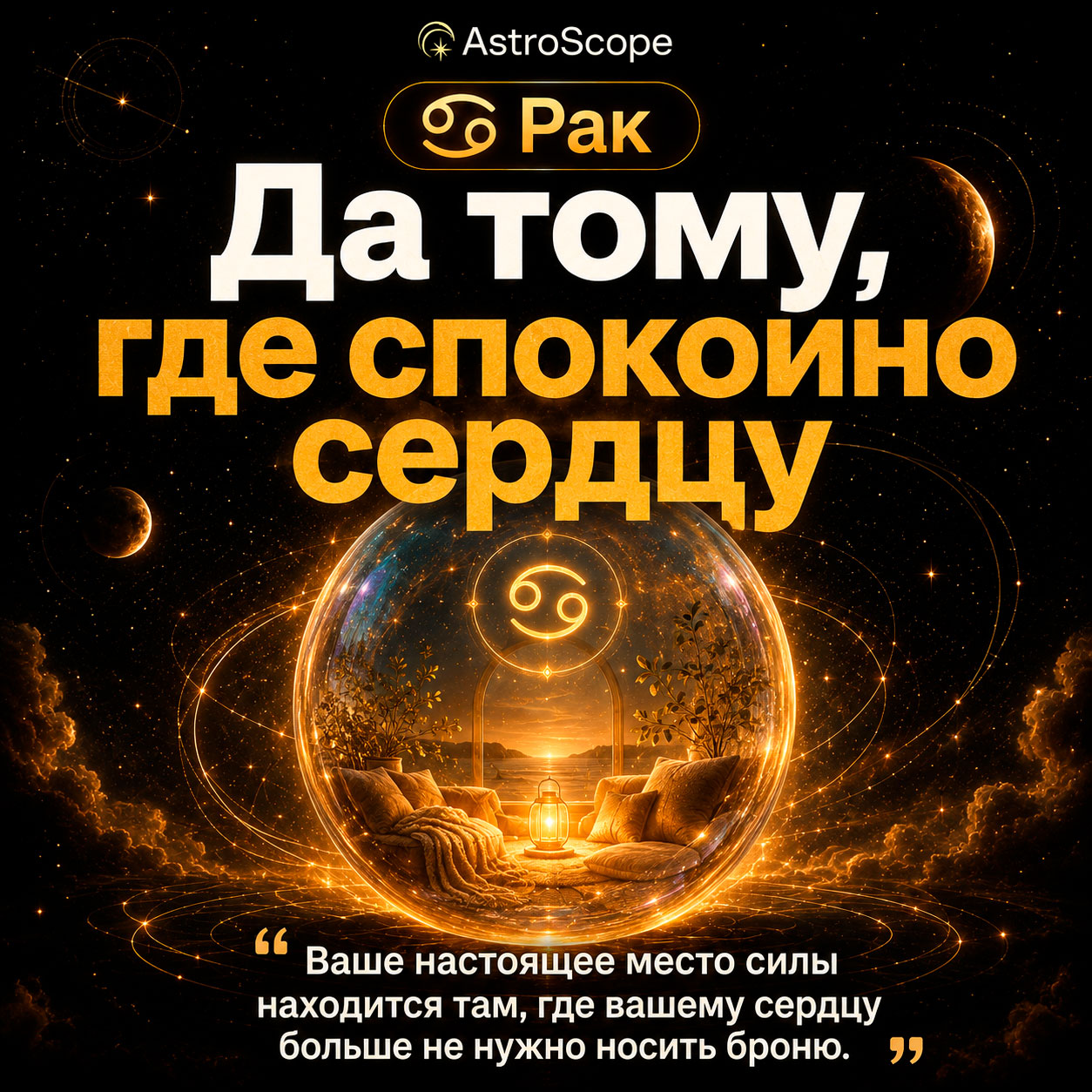 ♋ Рак, энергия 5 августа: Да тому, где спокойно сердцу