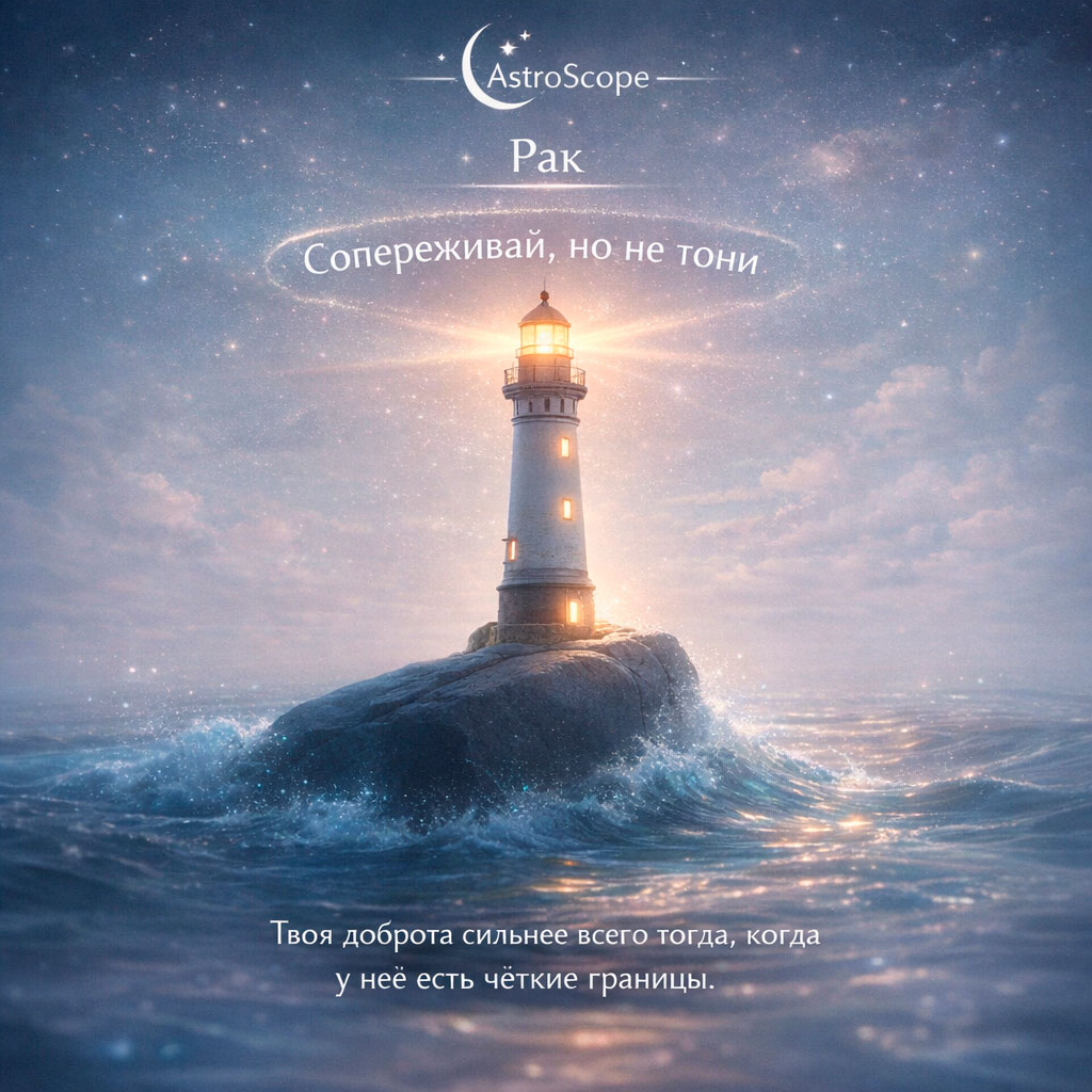 Прогноз для Рака на 22 февраля: Сопереживай, но не тони в чужих эмоциях