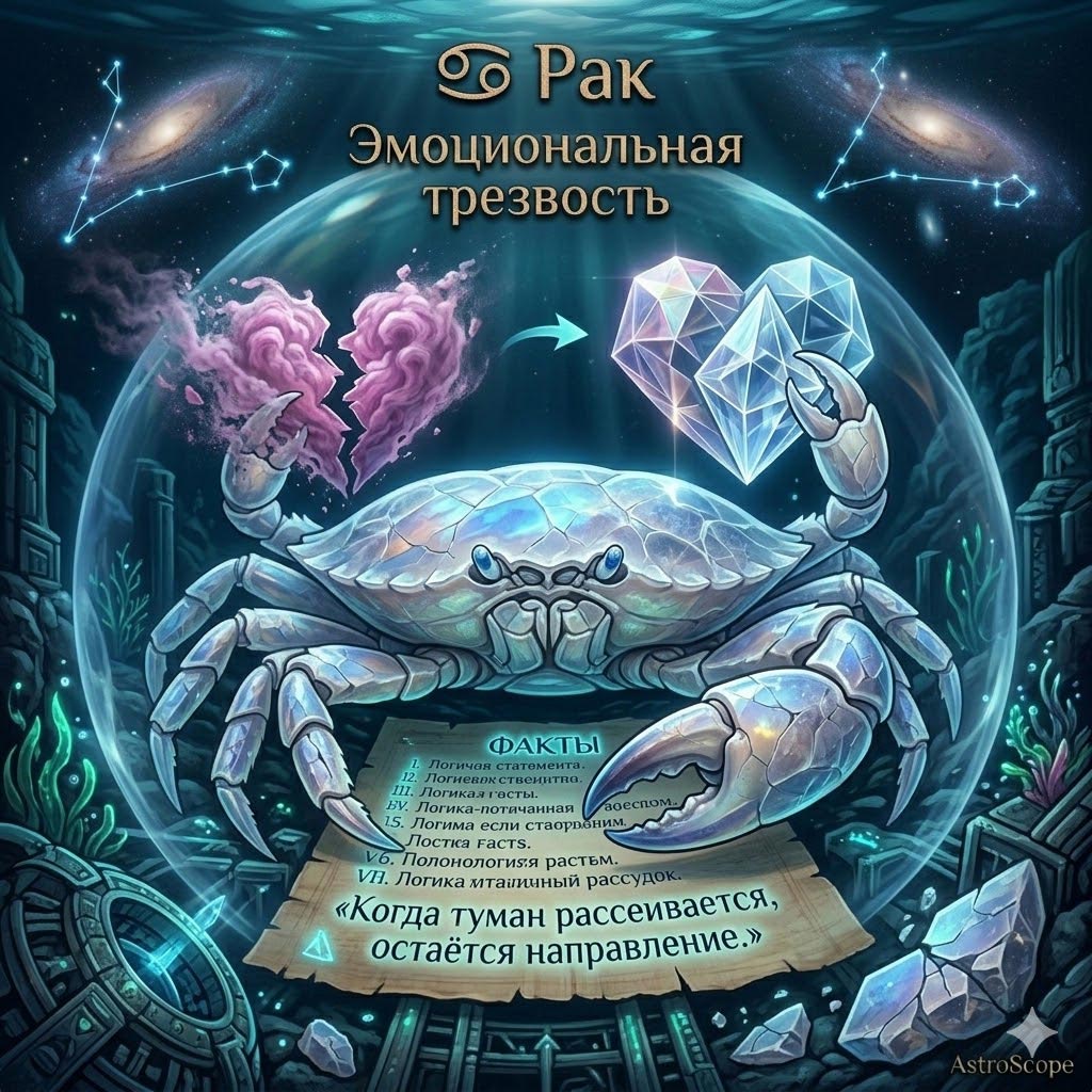 Рак 10 марта: Эмоциональная трезвость и свобода от прошлого