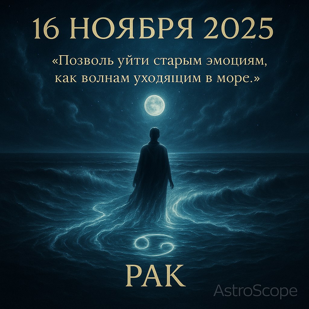 Рак 16 ноября 2025 — день отпускания и внутреннего очищения