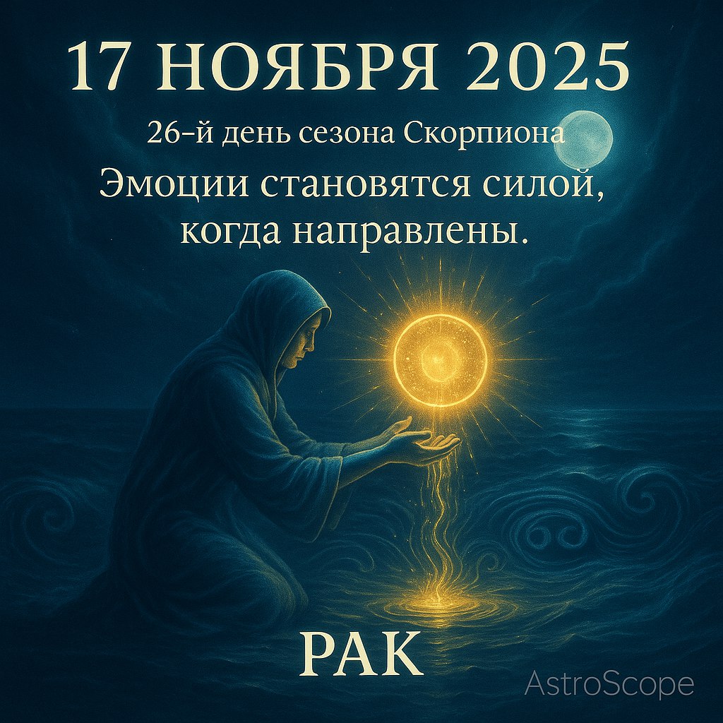 ♋ Рак 17 ноября 2025 — день силы через осознанные эмоции