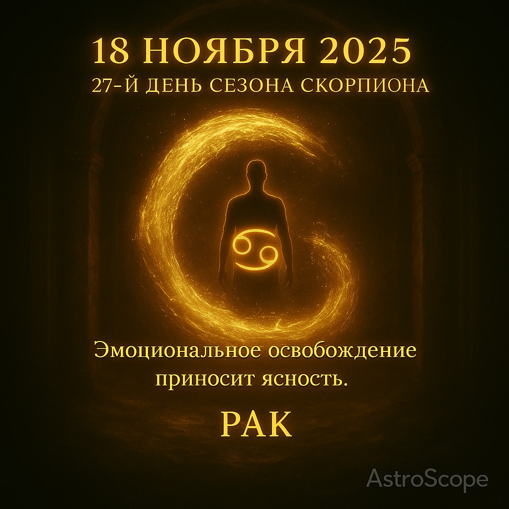 ♋ Рак 18 ноября 2025 — Время эмоционального обновления