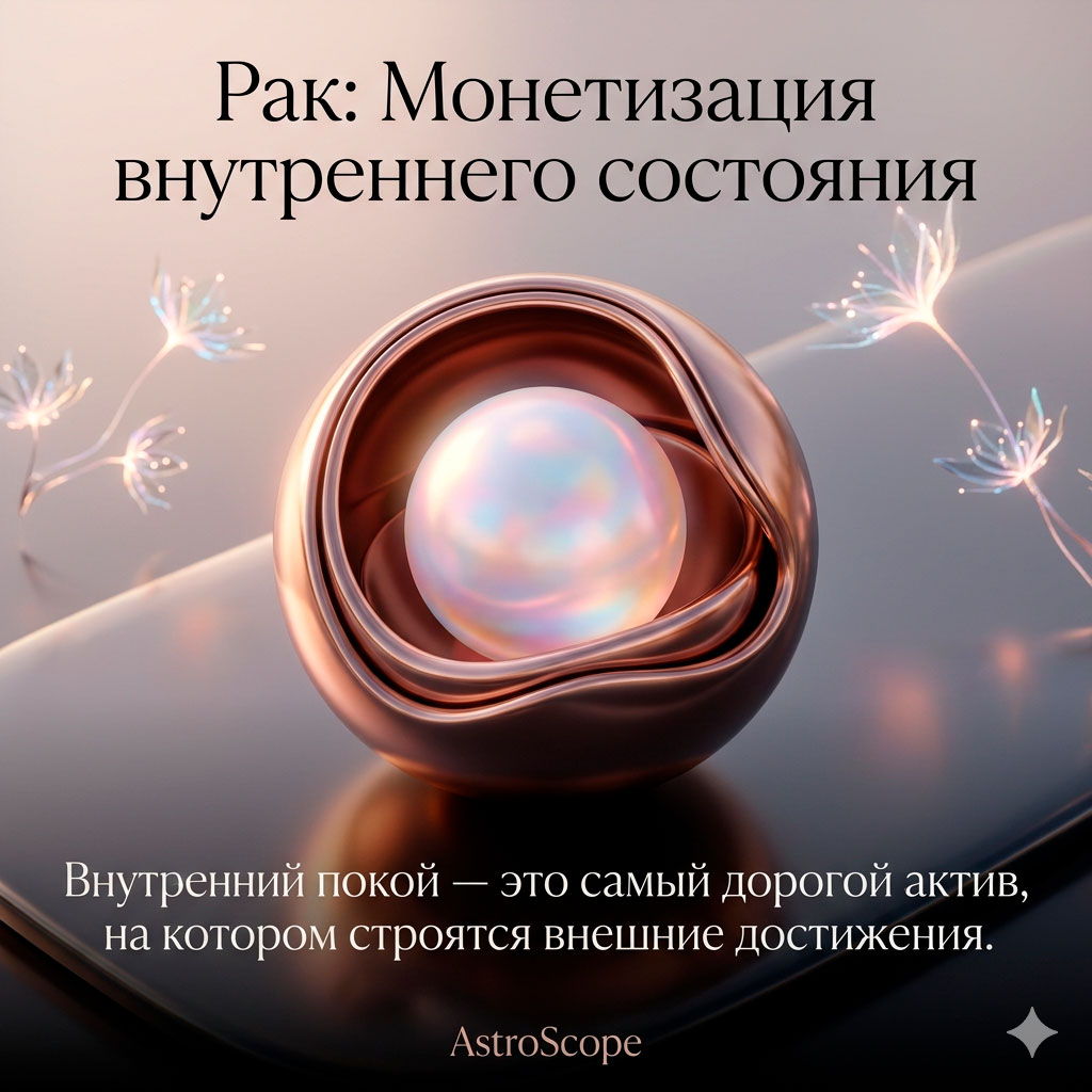 ♋ Рак, энергия 20 апреля: Монетизация внутреннего состояния