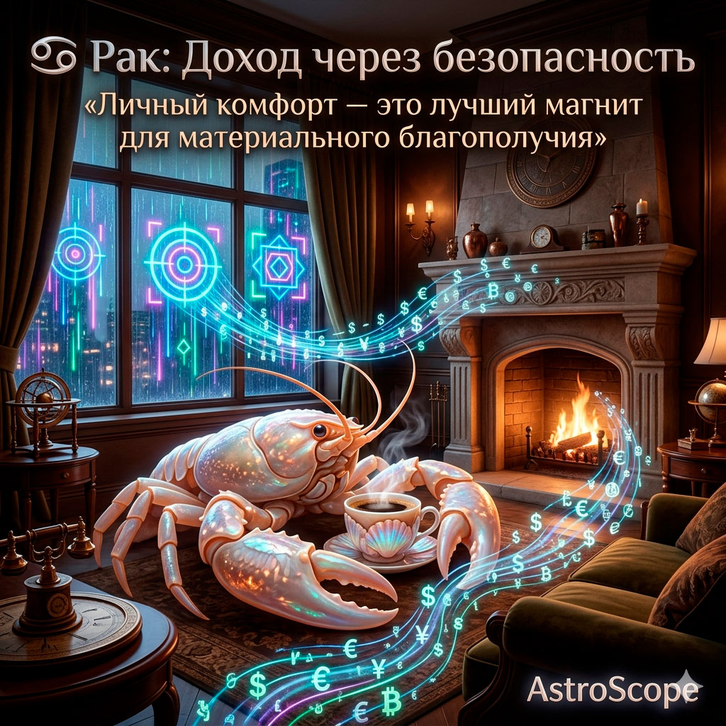 ♋ Рак, энергия 24 апреля: Доход через безопасность