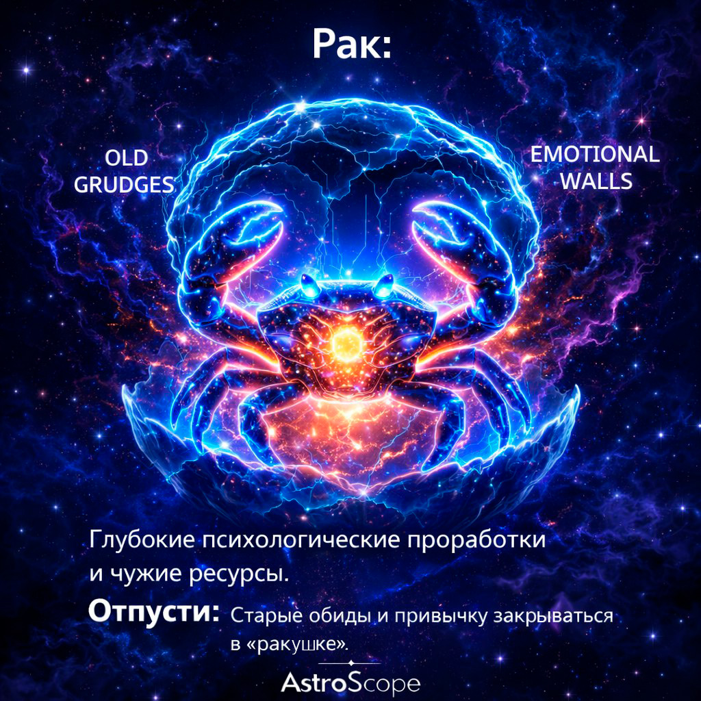 Рак: Глубокая трансформация и выход из ракушки 2026