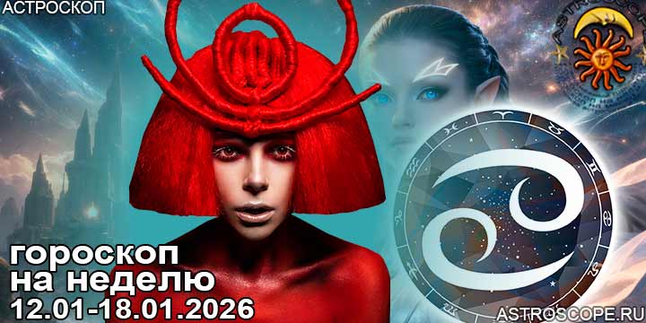 Рак и ваш гороскоп на неделю по аспектам периода с 12 января по 18 января 2026