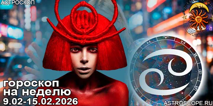 Рак и ваш гороскоп на неделю по аспектам периода с 9 февраля по 15 февраля 2026