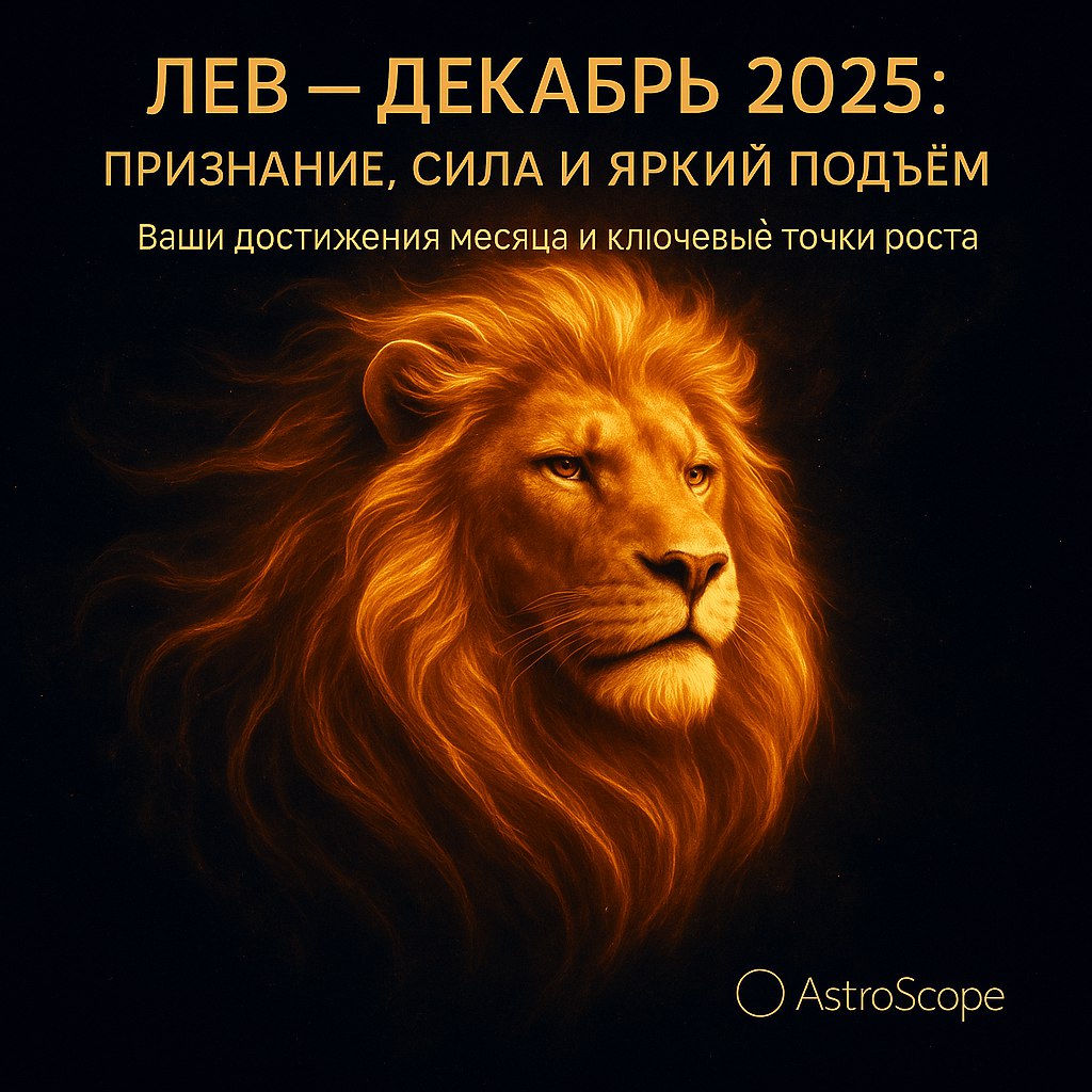 Львы, декабрь 2025 превратит ваш финал года в настоящий триумф — и вы будете сиять!