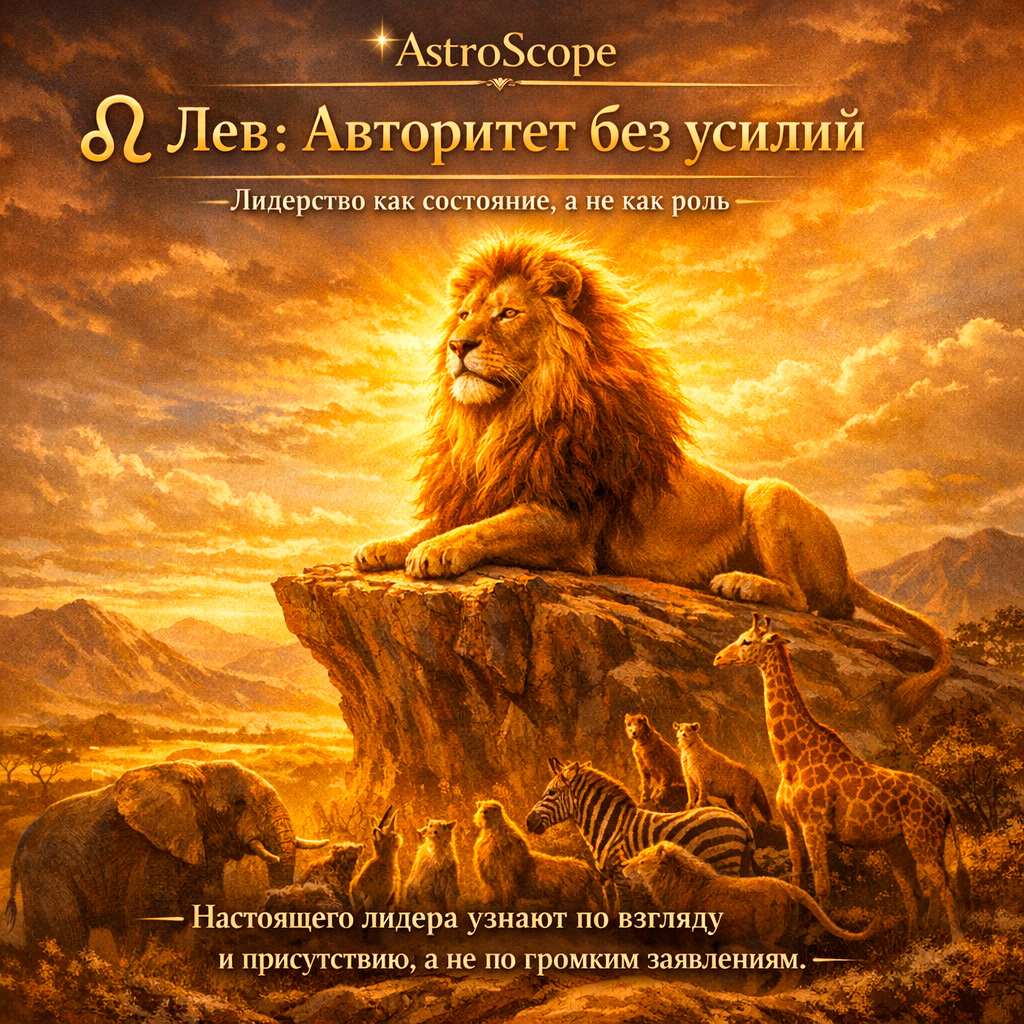 ♌ Лев: День авторитета без усилий Лидерство как состояние, а не как роль