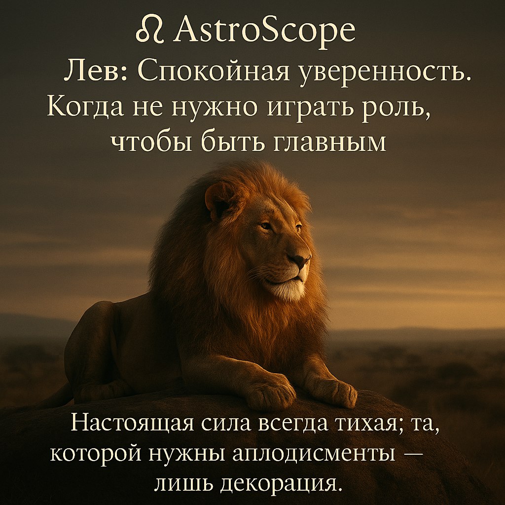 ♌️ Лев: 28 января — когда не нужно играть роль, чтобы быть главным