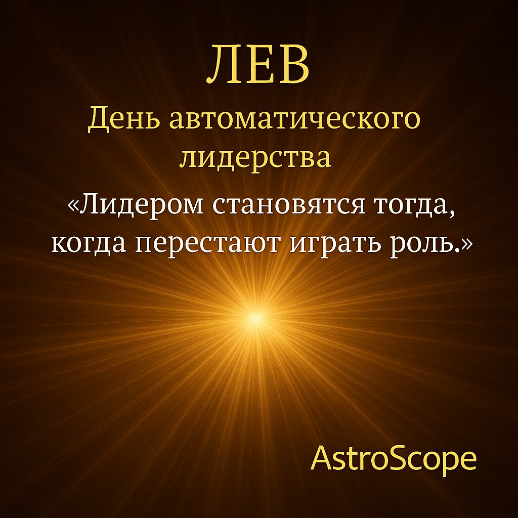 ♌ Лев: День «автоматического» лидерства