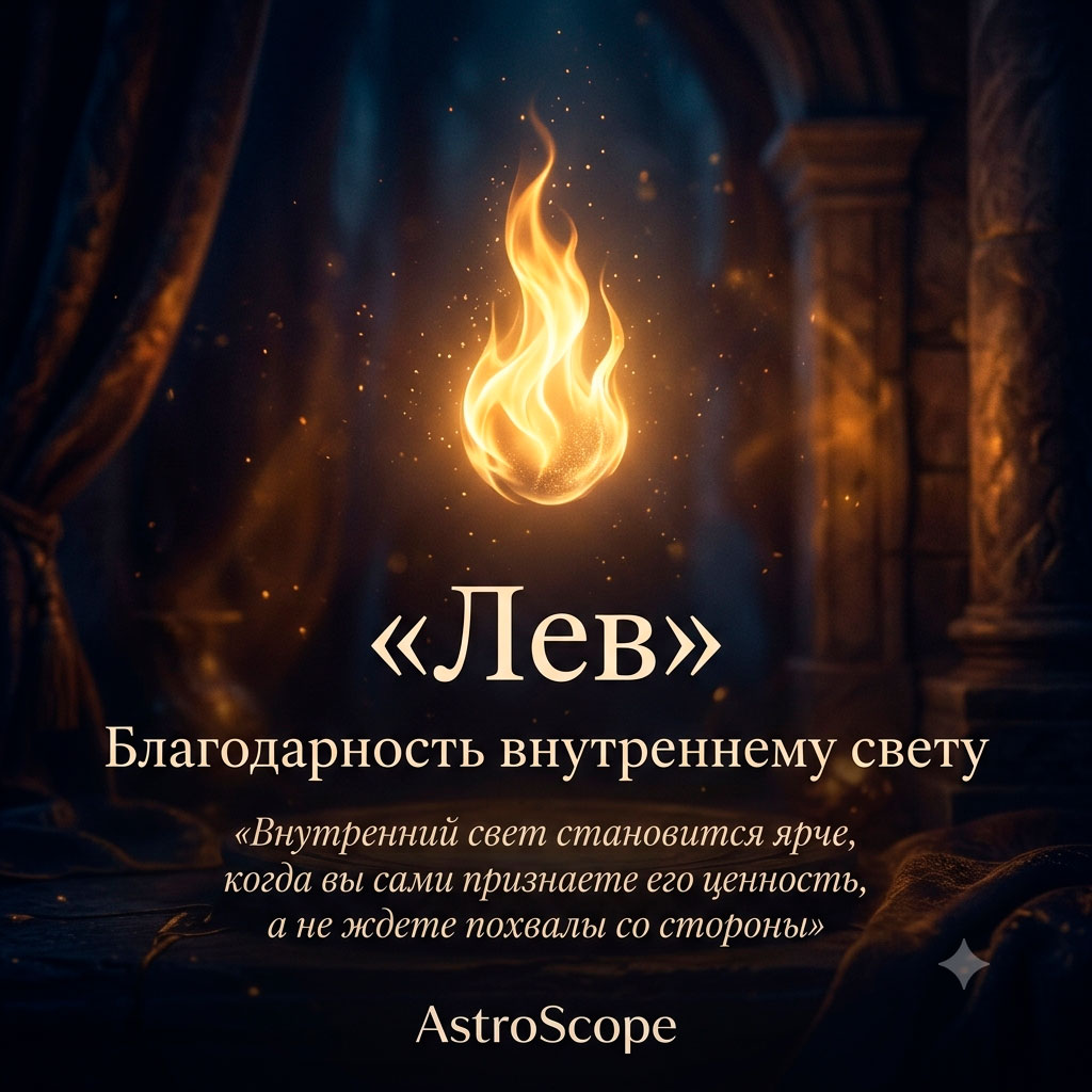 ♌ Лев, энергия 10 июля: Благодарность своему внутреннему свету и талантам